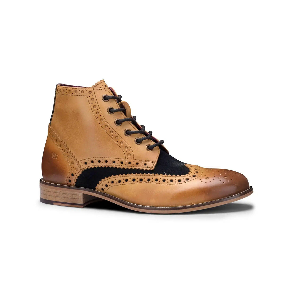 Herrstövlar i äkta läder, vintage, brogues, 1920-tals mocka, tweed, snörning, eleganta formella skor
