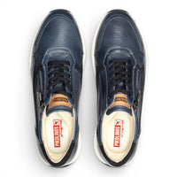 Getafe - Blå lädersneakers för män