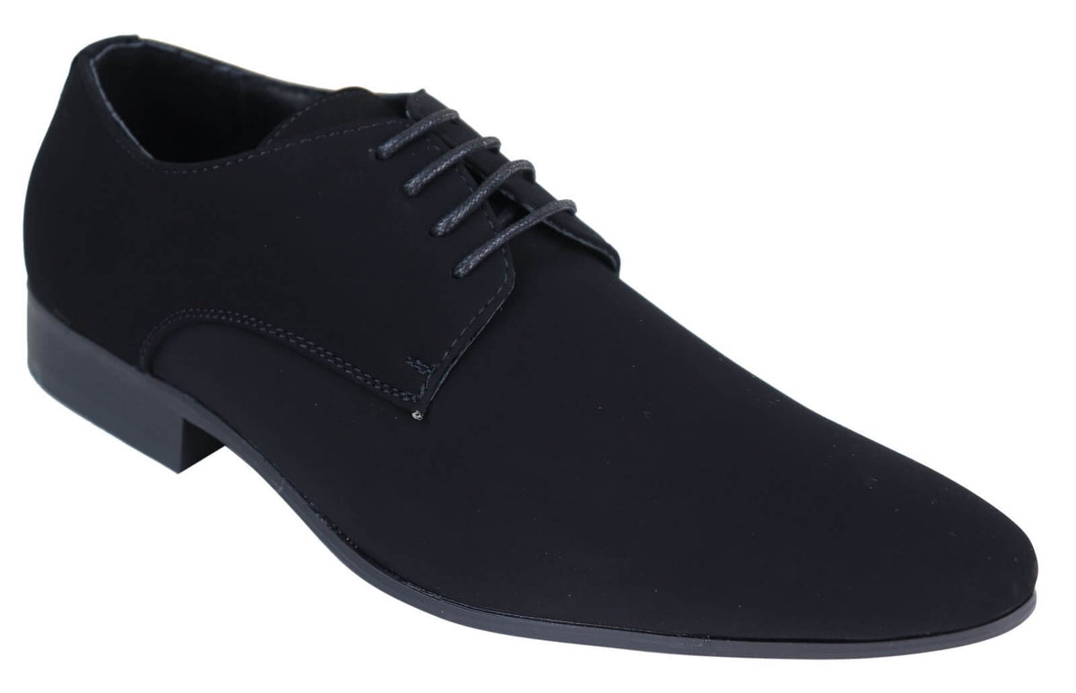 Svarta herrskor i nubuck, PU-mocka
