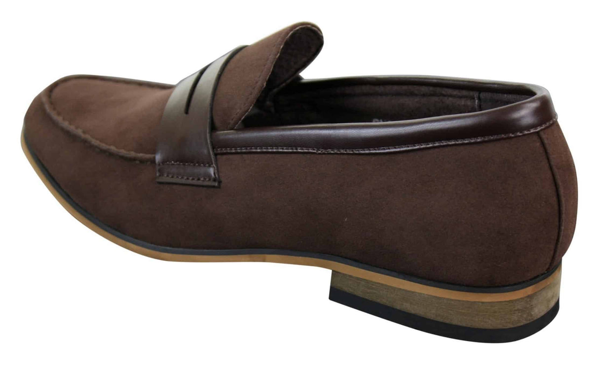 Herr Slip On Loafers i Mocka Mockasiner Smarta Casual Italienska Designerskor