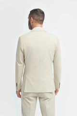 Hampton - Beige 3-delad kostym för män