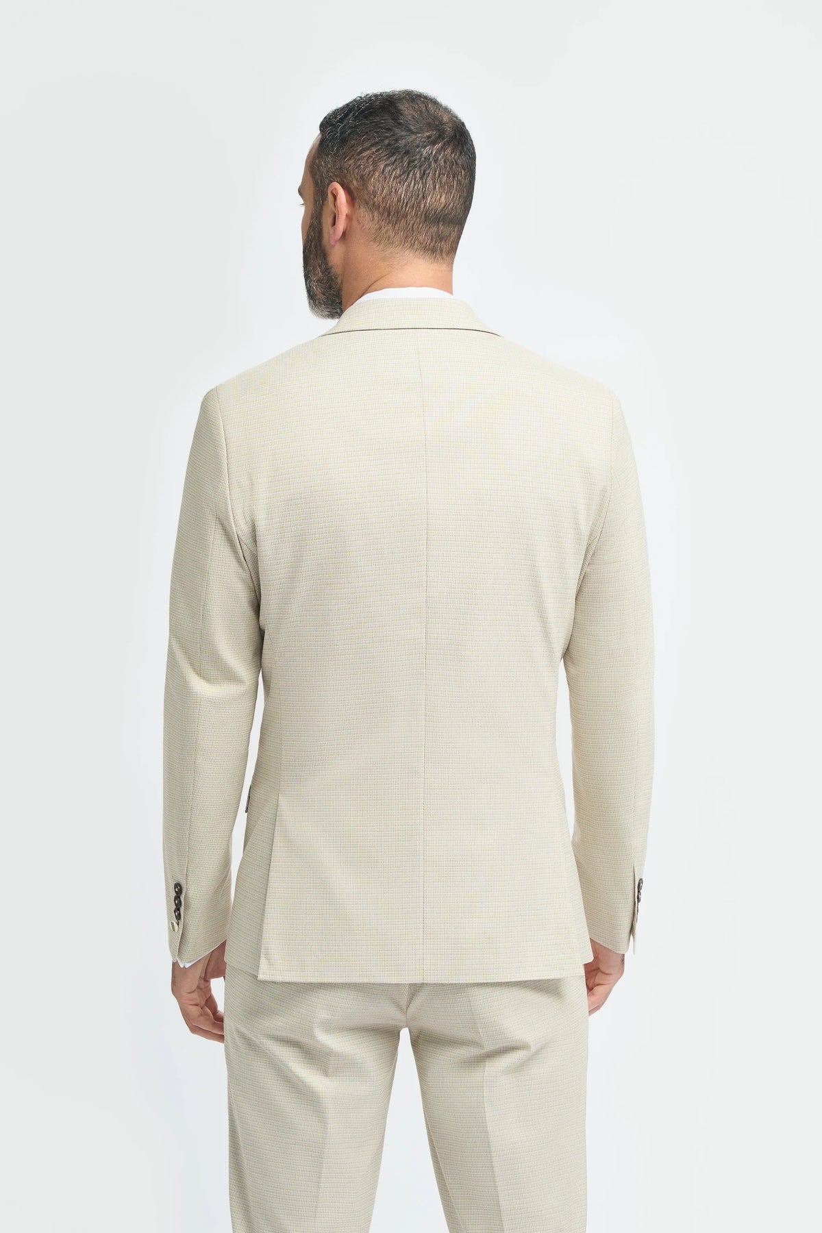 Hampton - Beige 3-delad kostym för män