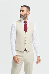 Hampton - Beige väst för män