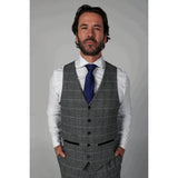 Harris herrkostym i grå 3-delad tweed med klassisk vintagecharm