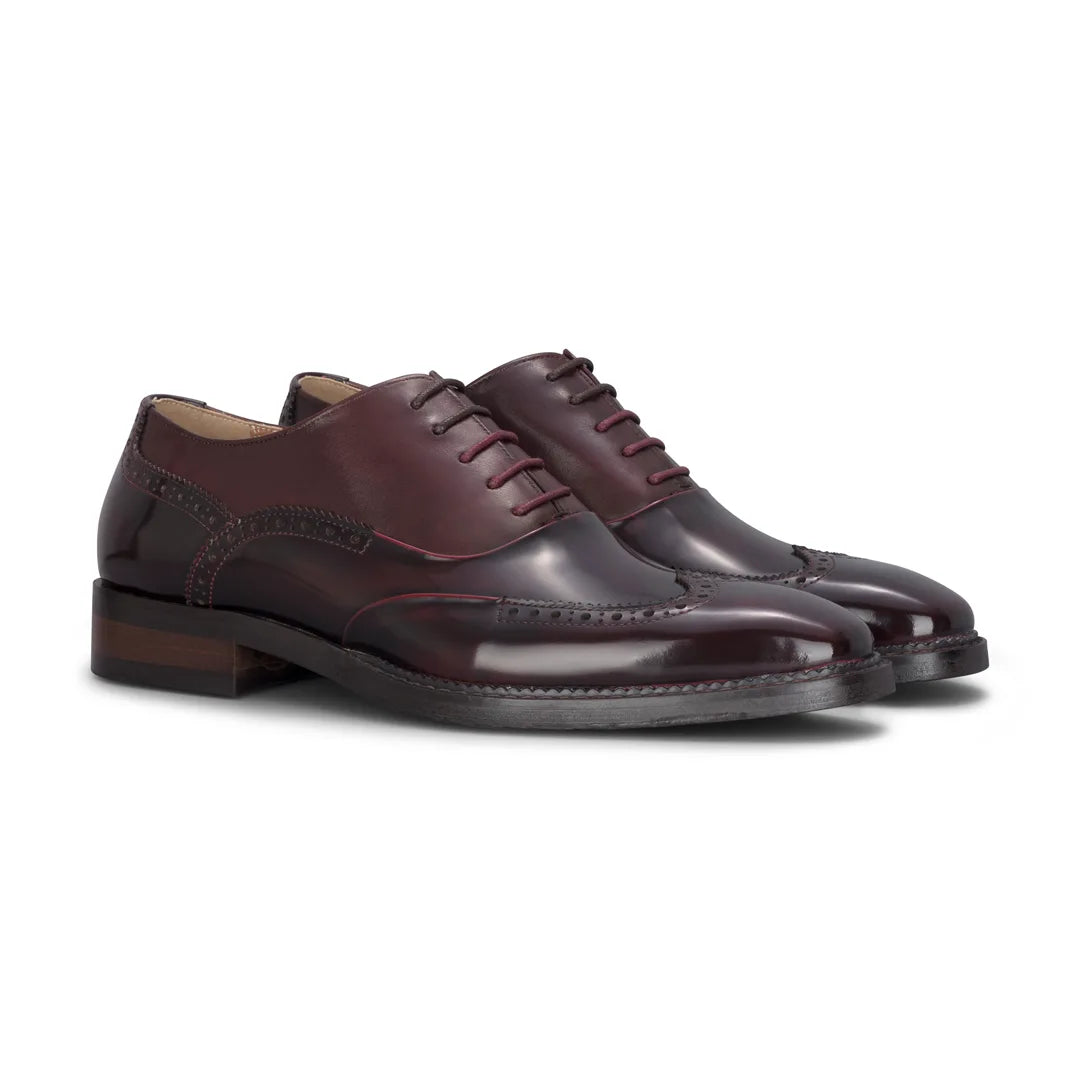 Harry - Herr Vinröda Brogues i Lackläder