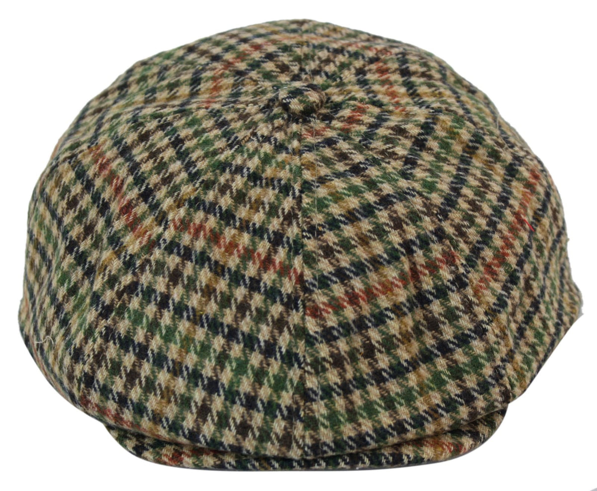 Herrhatt i tweed med 8 paneler