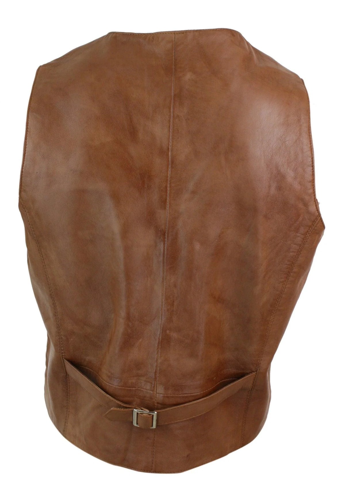 Infinity 153 Napa - Herrväst i äkta läder Classic Vintage Retro Camel