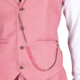 James Herr 3-delad Rosa Skräddarsydd Kostym