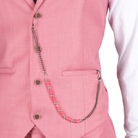 James Herr 3-delad Rosa Skräddarsydd Kostym