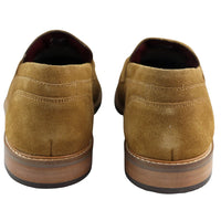 Herr Slip-On Loafers i Äkta Mocka med Båtskor Bruna, Smarta Casual Klassiska, Komfort Passform