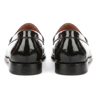 Joseph - Svarta Penny högglanspolerade loafers för män
