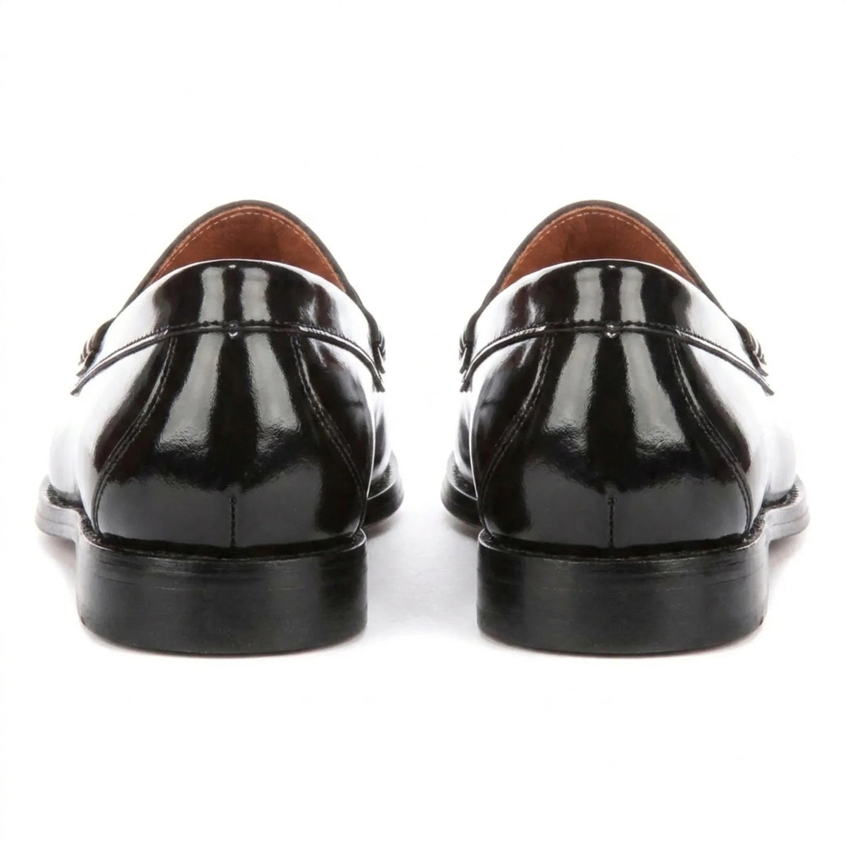 Joseph - Svarta Penny högglanspolerade loafers för män