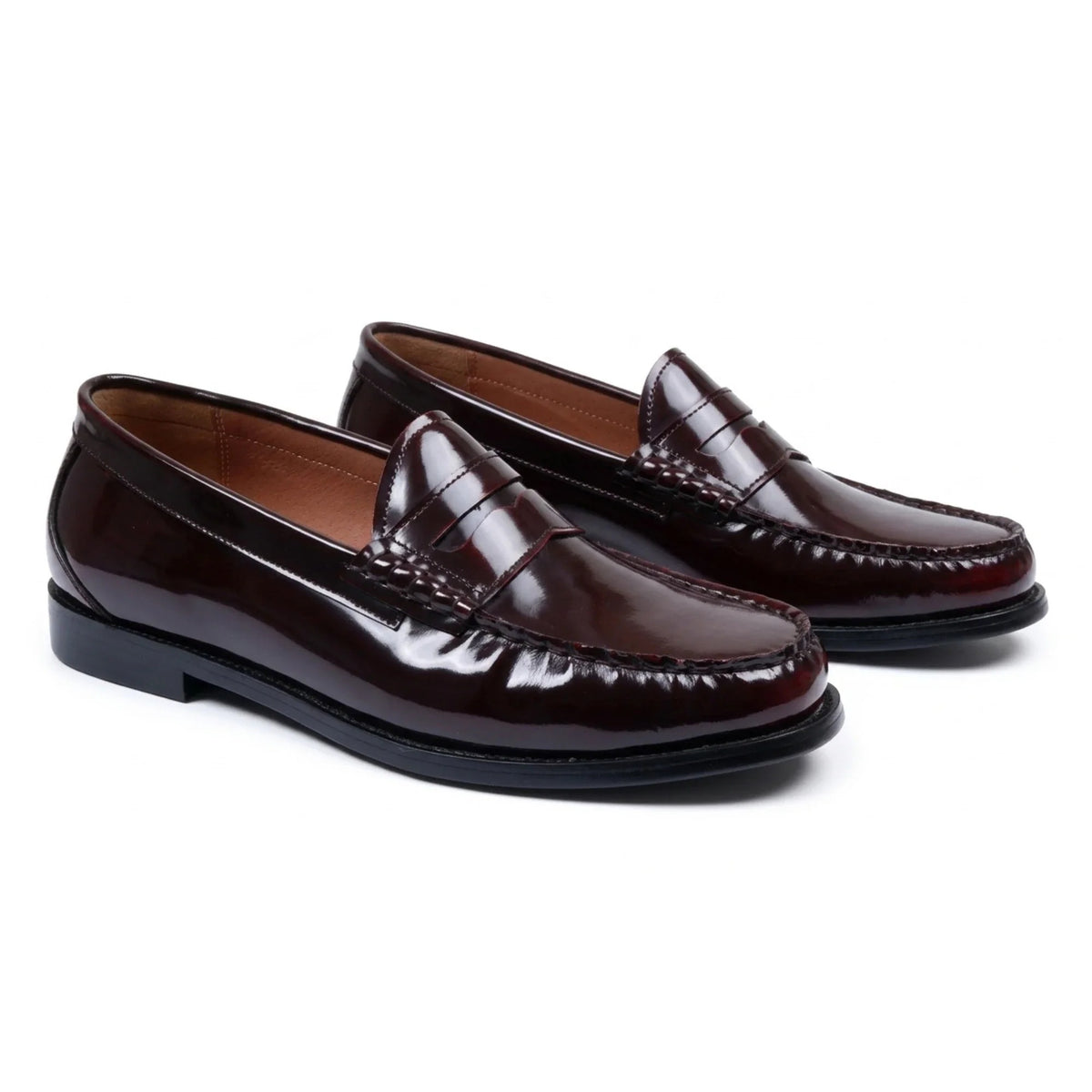 Joseph - Herr Vinröda Penny Loafers i Lackläder