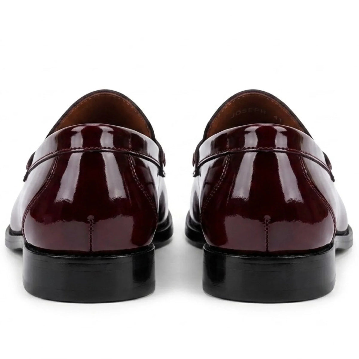 Joseph - Herr Vinröda Penny Loafers i Lackläder