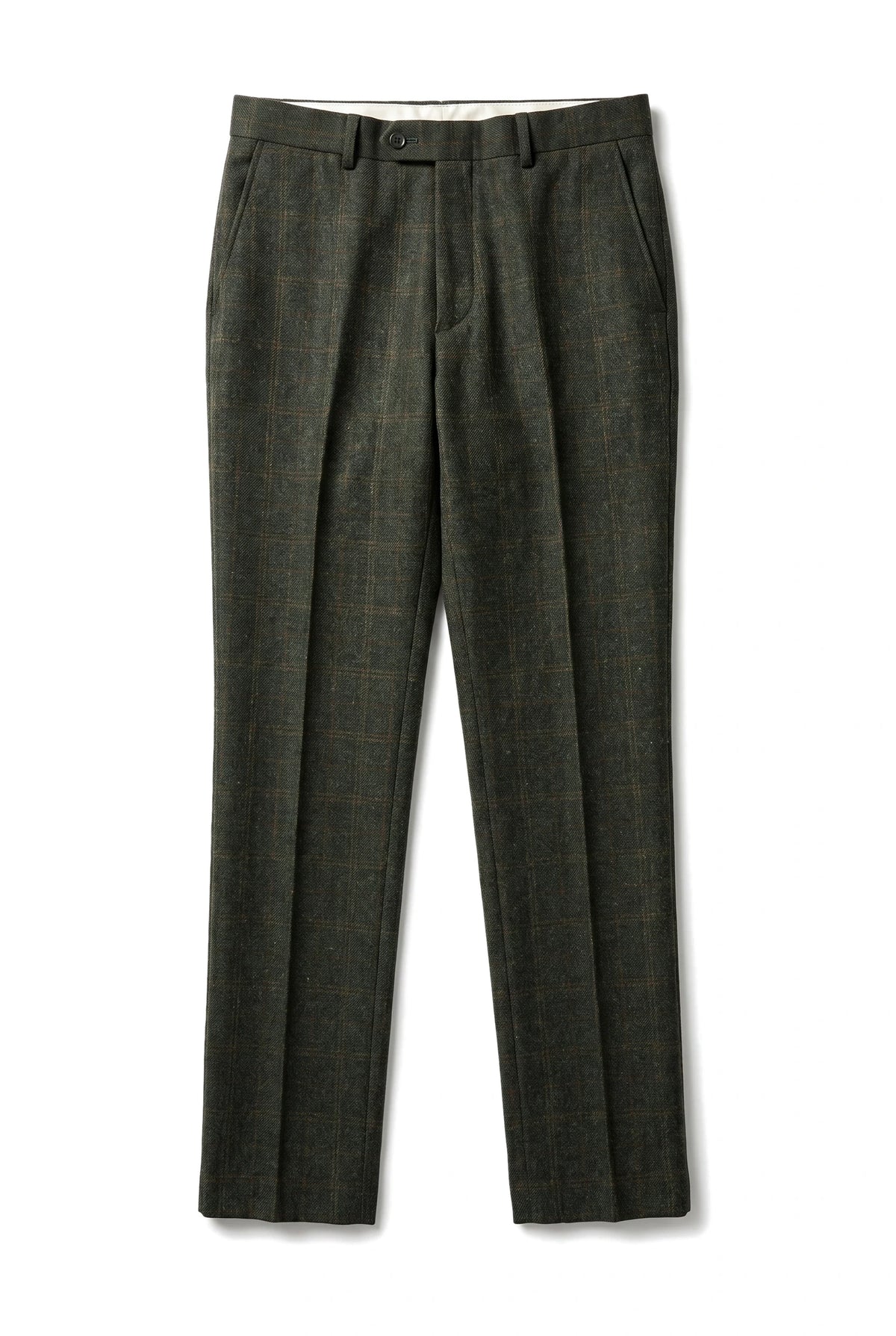 Joshua - Herr Grönt Tweed Rutigt Byxa