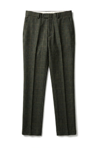 Joshua - Herr Grönt Tweed Rutigt Byxa