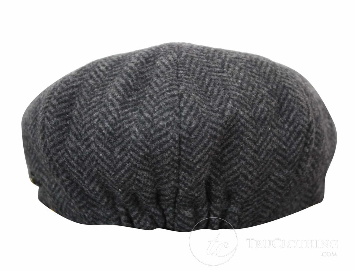 Barn Peaky Blinders Newsboy Tweed Fiskbensmönstrad 8 Panel Hatt