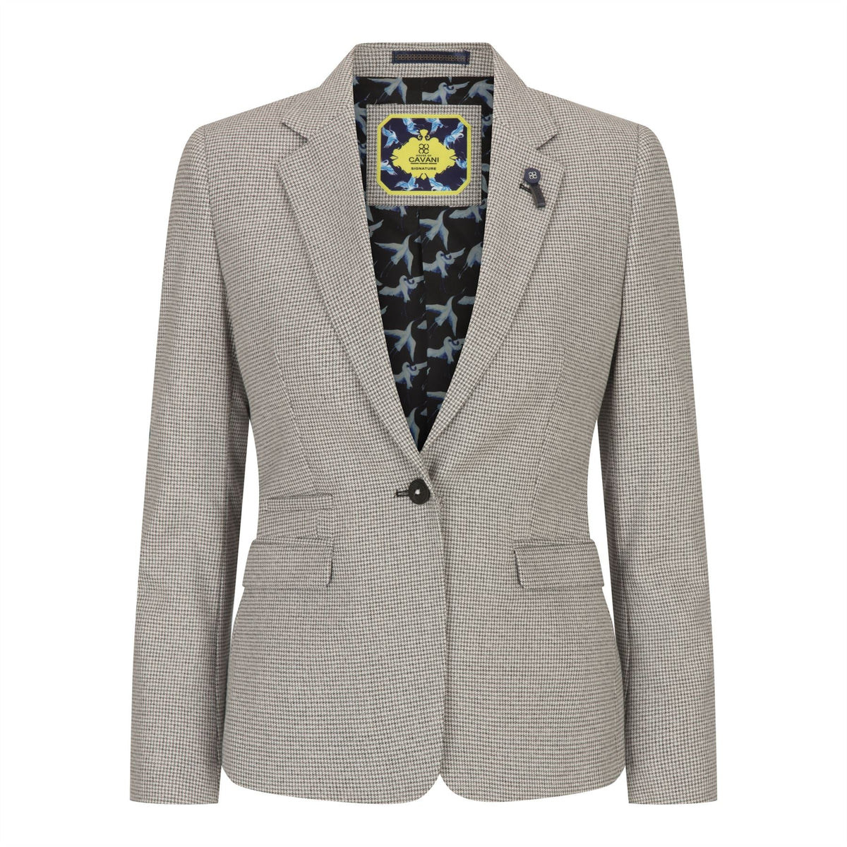 Dam Tweed Beige Kavaj Ull Klassisk Jaktjacka Vintage 1920-tals Retro