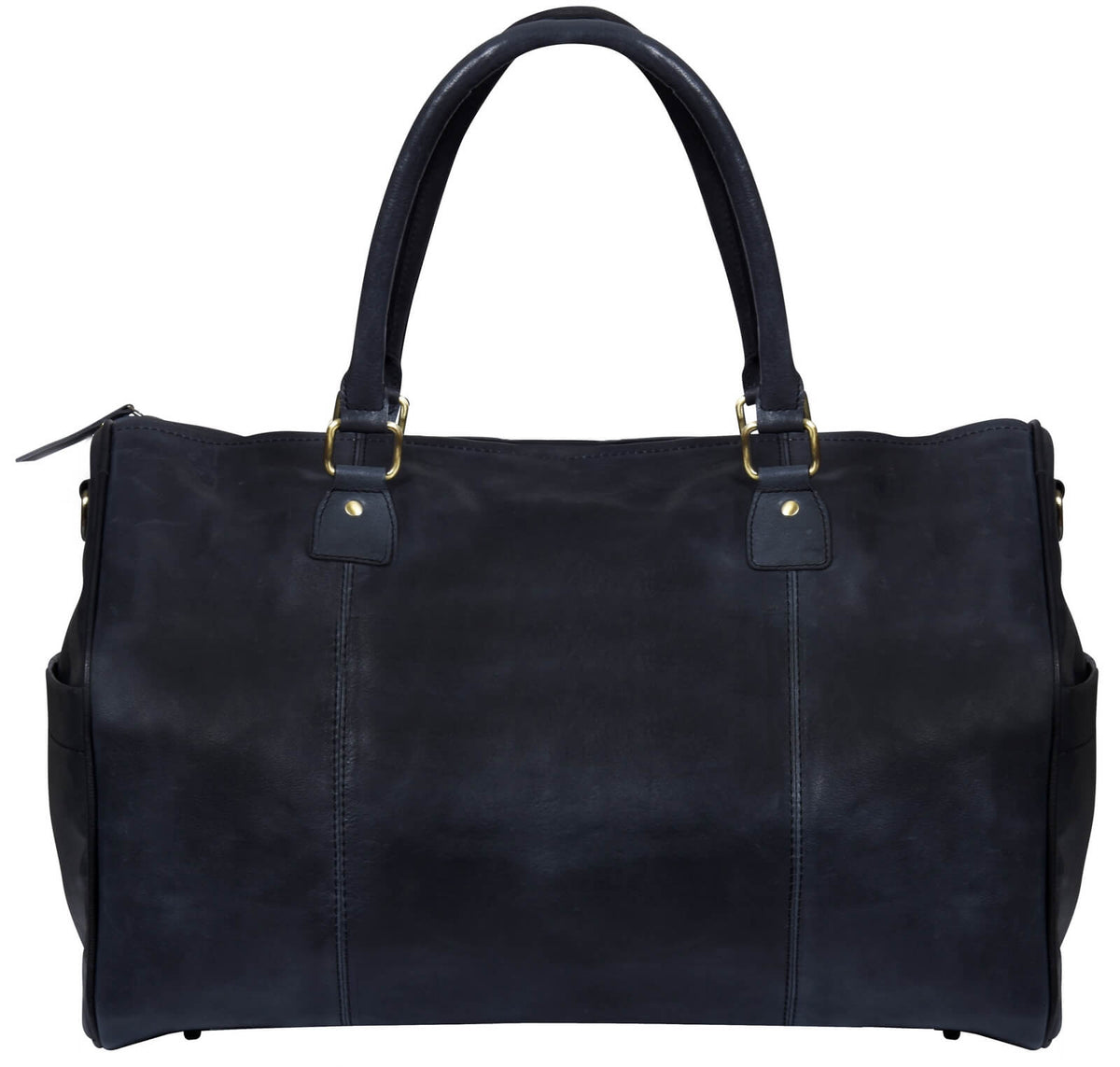 Äkta Läder Vintage Handbagageväska - Svart