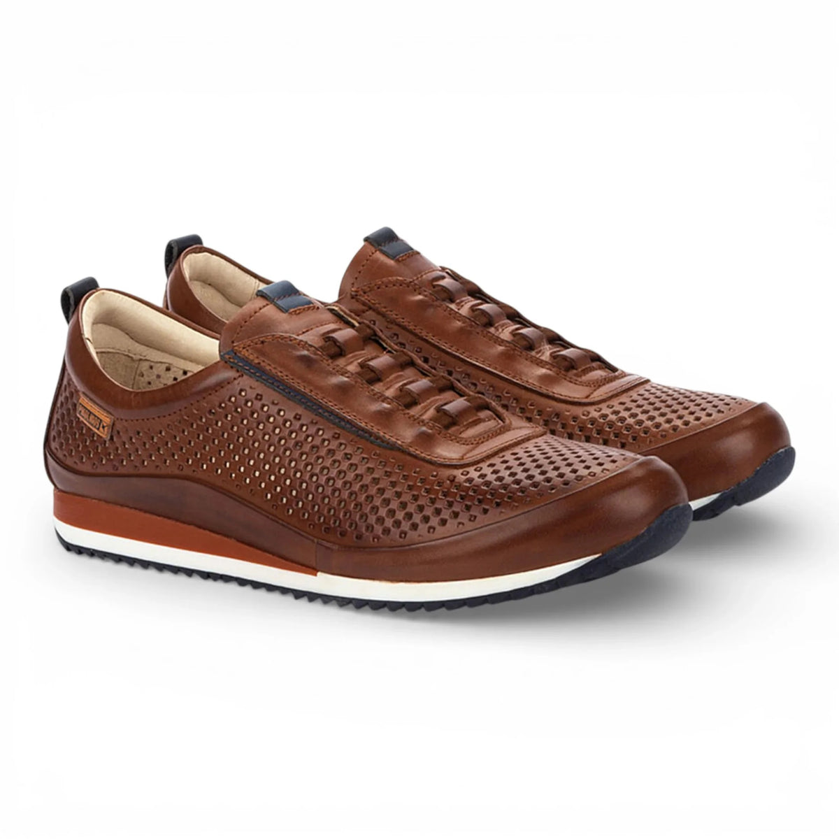 Liverpool - Herr Bruna Läder Elastiska Slip-on Sneakers