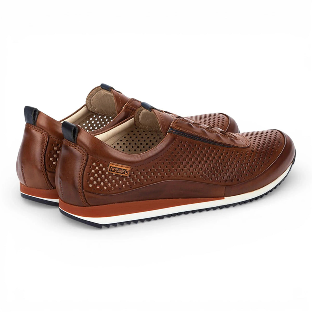 Liverpool - Herr Bruna Läder Elastiska Slip-on Sneakers