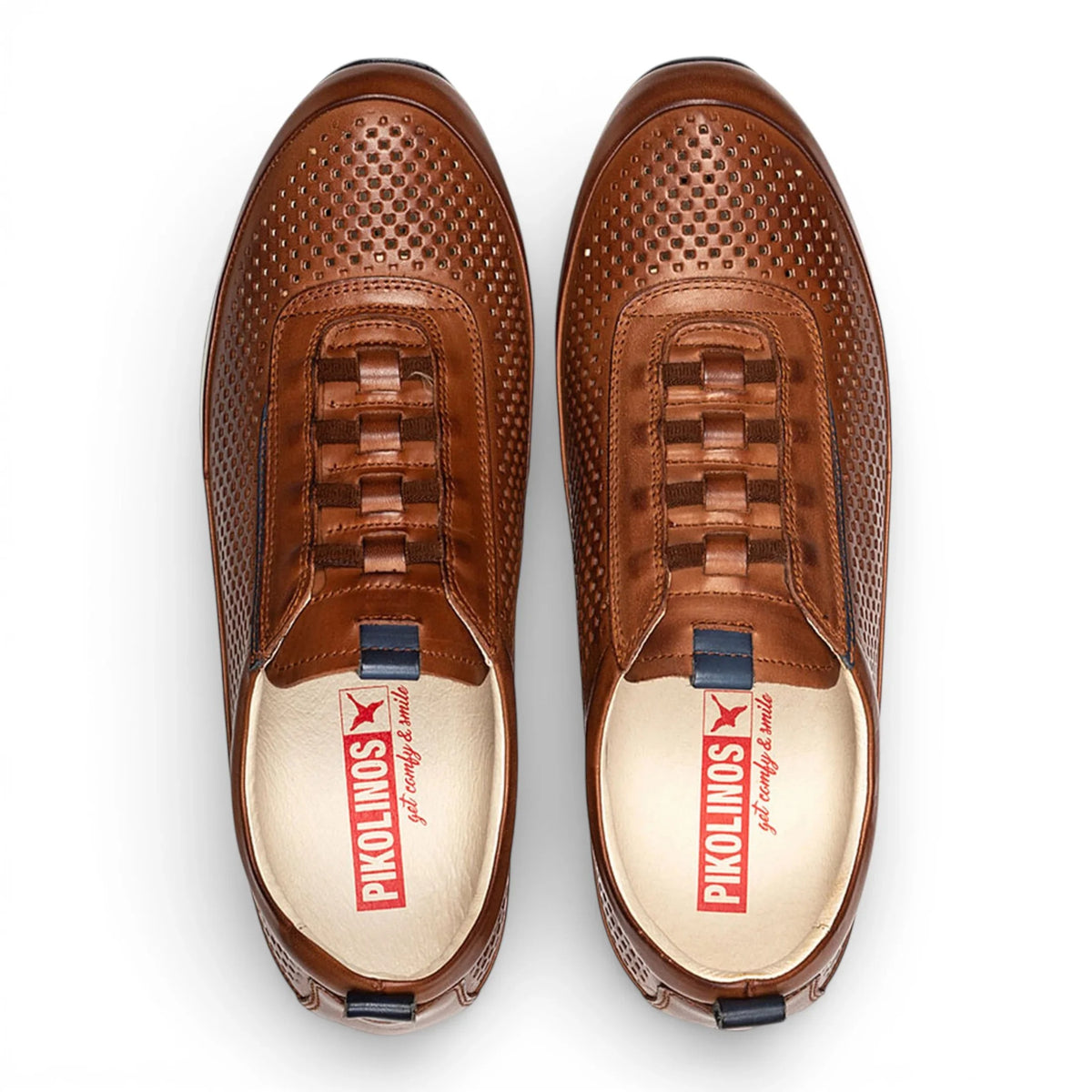 Liverpool - Herr Bruna Läder Elastiska Slip-on Sneakers