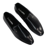 Herrslip-on svarta loaferskor