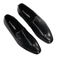 Herrslip-on svarta loaferskor