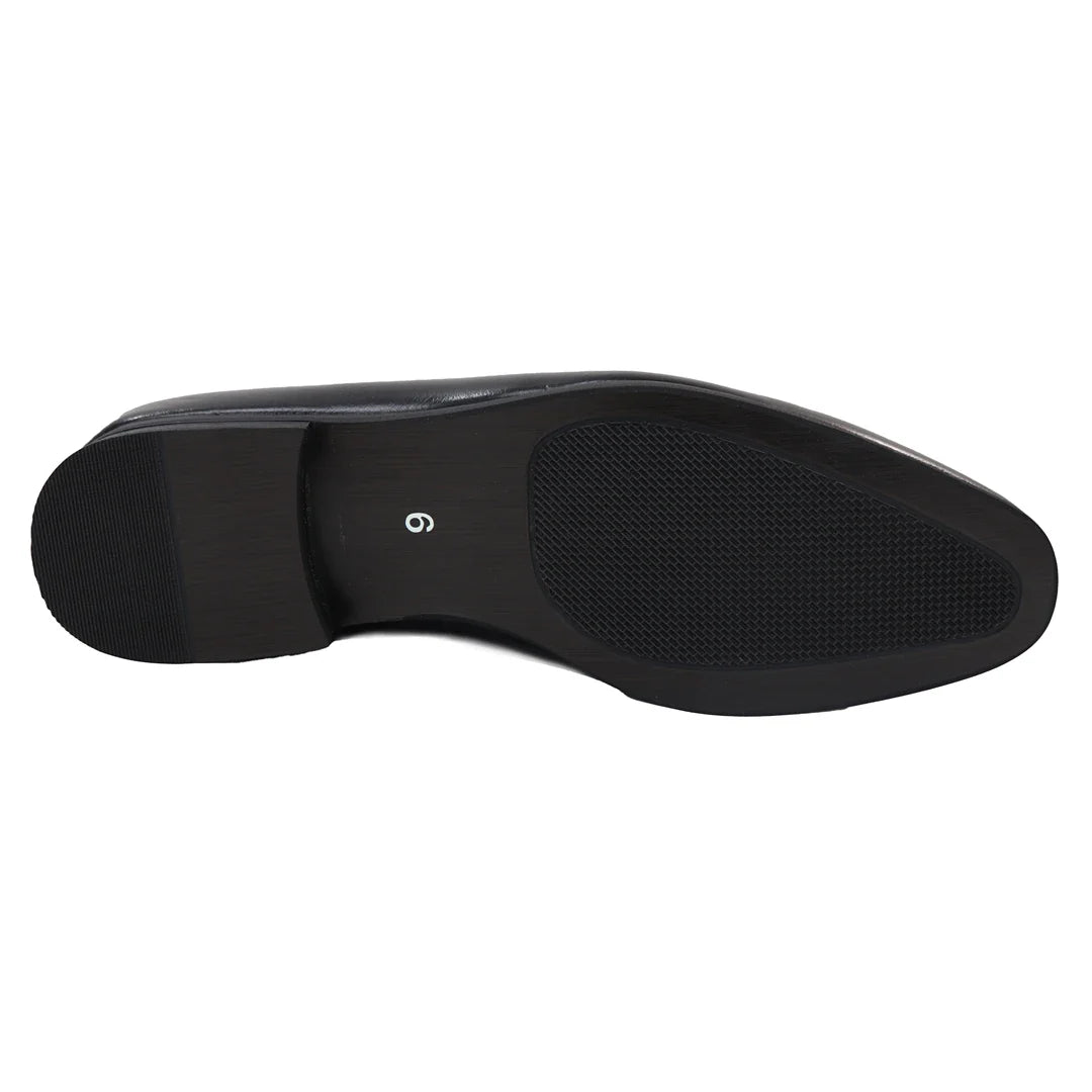 Herrslip-on svarta loaferskor