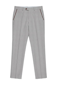 Mark - Herrbyxor i beige rutmönster