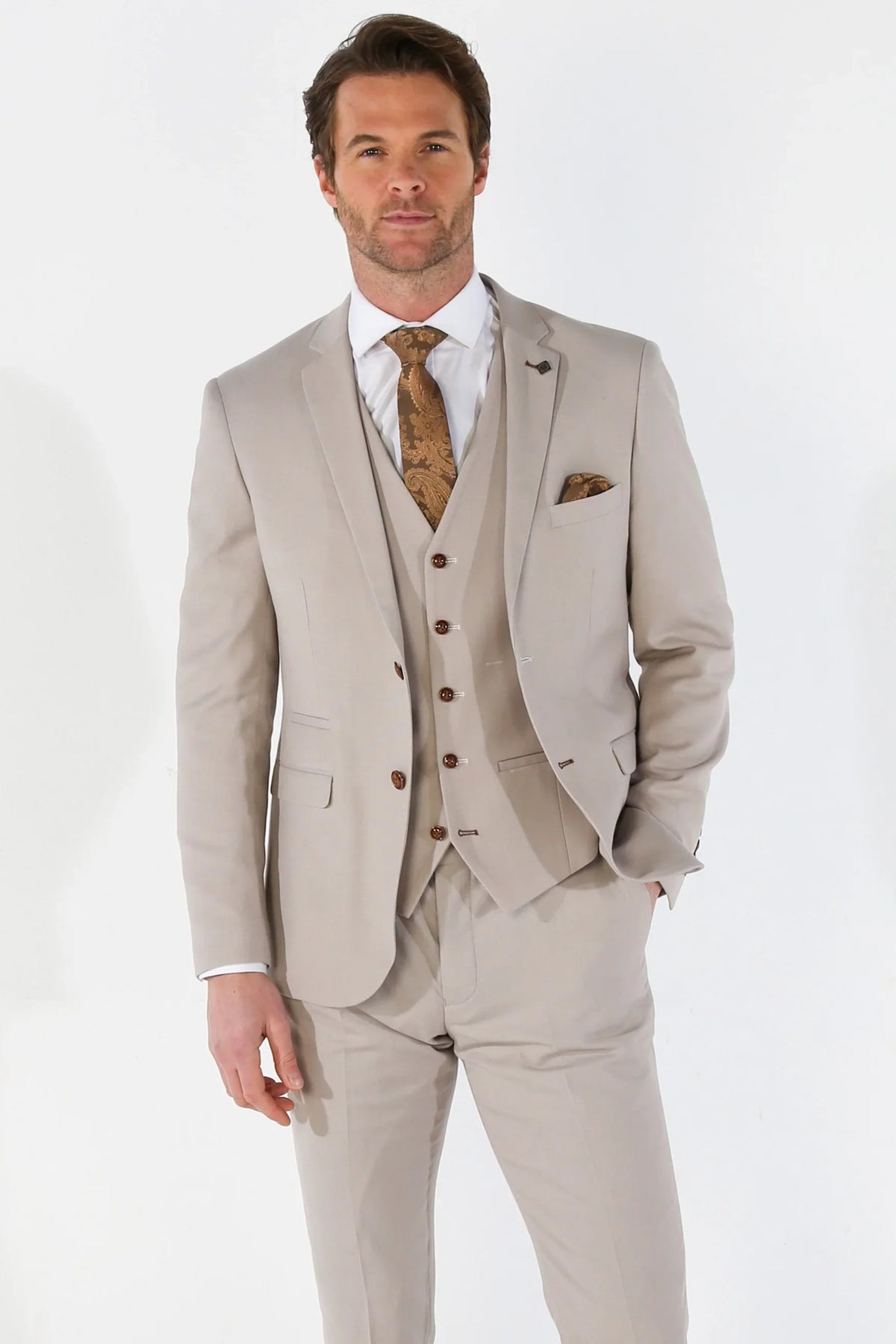 Mayfair - Beige skräddarsydd kavaj för män