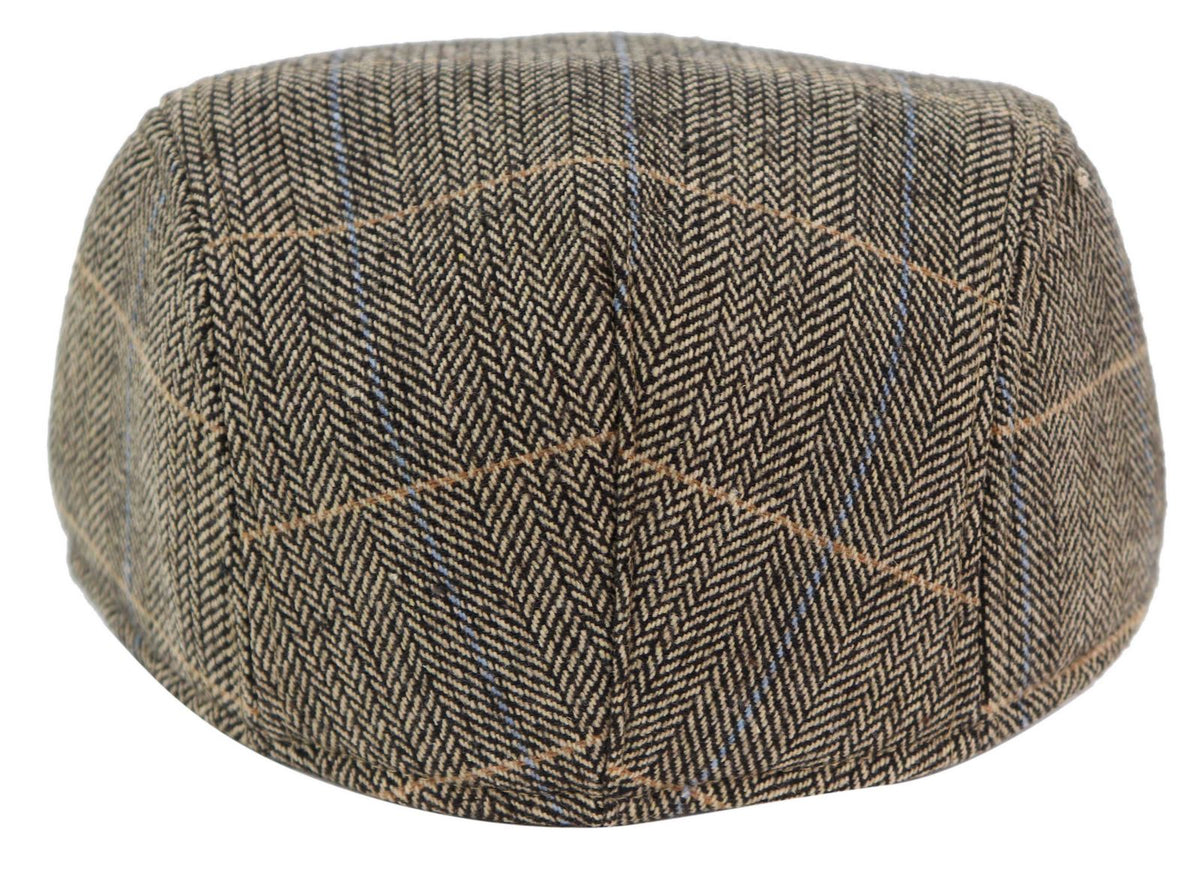Marc Darcy DX7 Herr Tweed Vintage Retro Grandad Flat Caps Hattar Peaky Blinders Check Classic