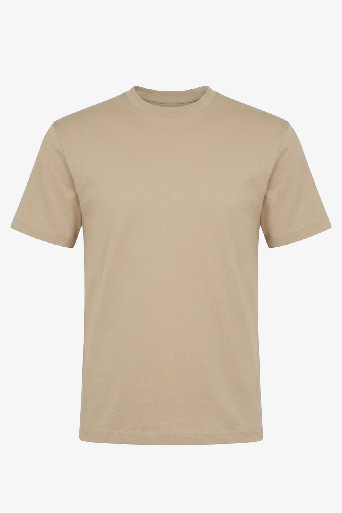 Klassisk brun bomulls-T-shirt för män