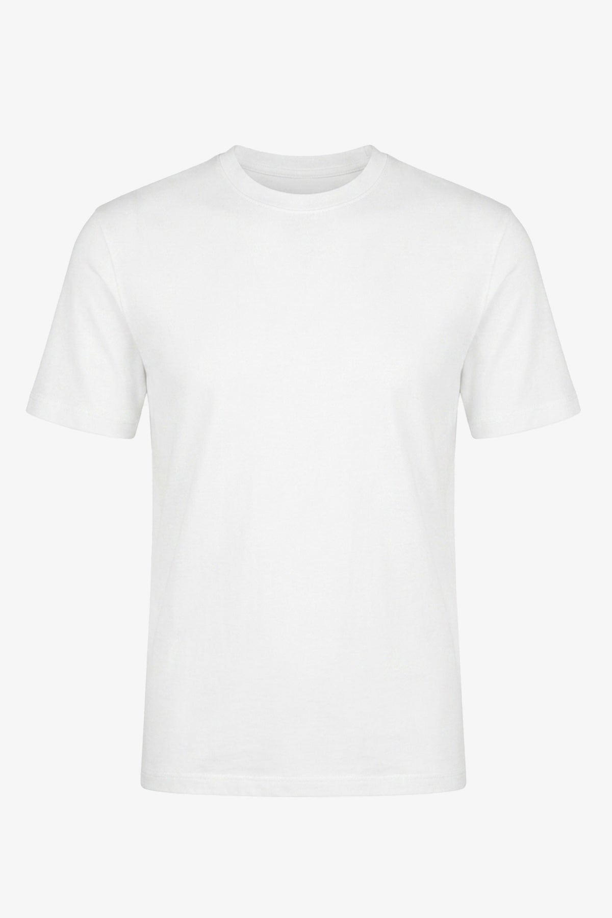 Klassisk vit bomulls-T-shirt för män