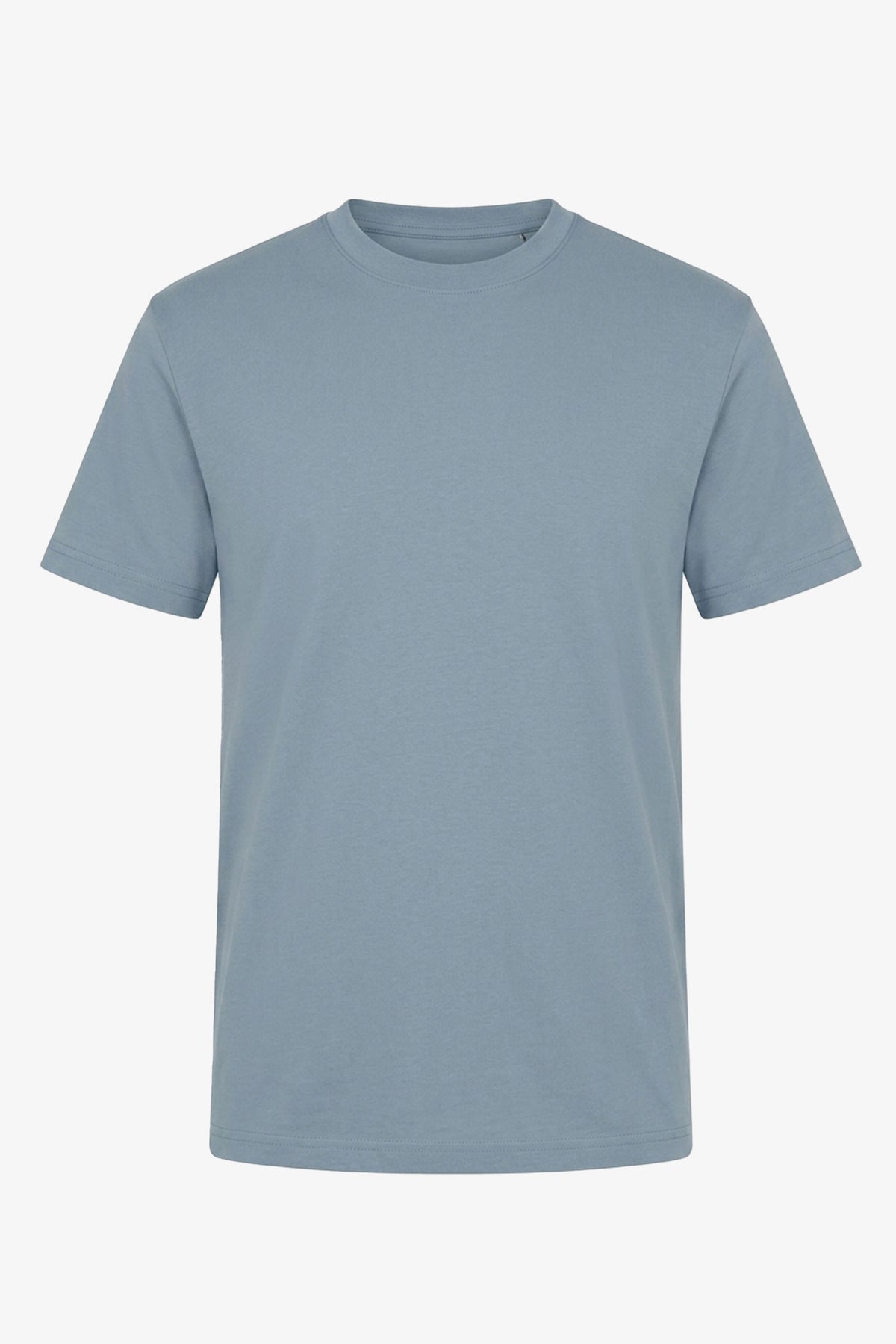 Klassisk himmelsblå bomulls-T-shirt för män
