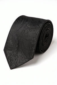 Svart paisleyslips för män, presentset