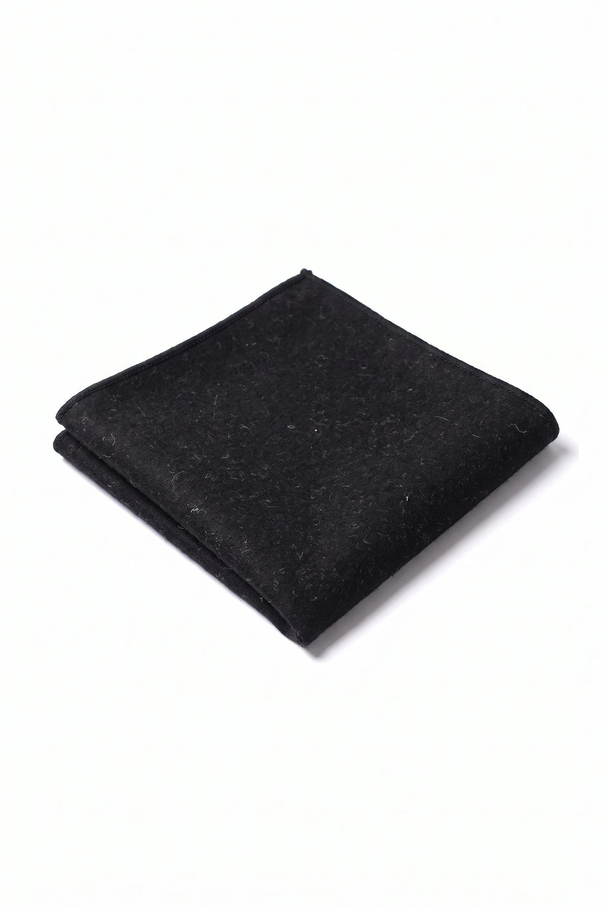 Svart herrnäsduk i tweed och ullblandning