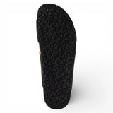 Bruna slip-on-sandaler i läder för män