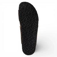 Bruna slip-on-sandaler i läder för män