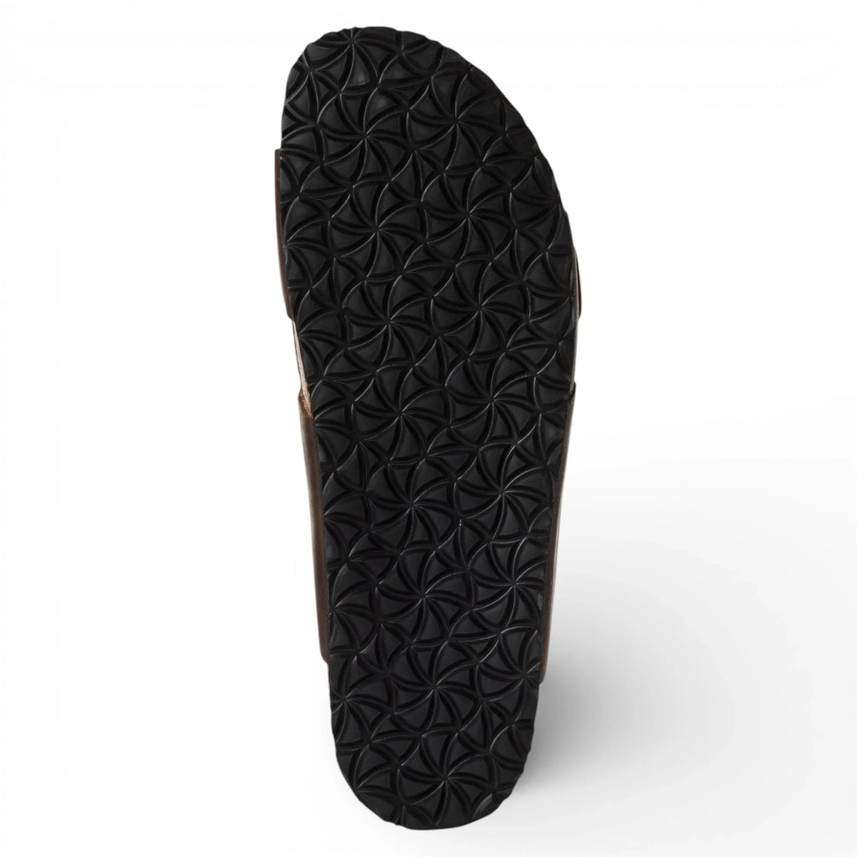 Bruna slip-on-sandaler i läder för män