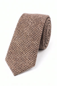 Herrslips i brun tweed i ullblandning