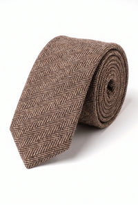 Herrslips i brun tweed i ullblandning