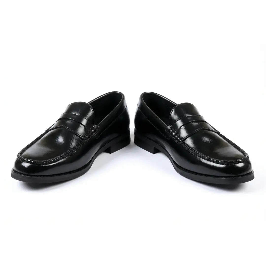 Klassiska Penny PU-läderloafers för män