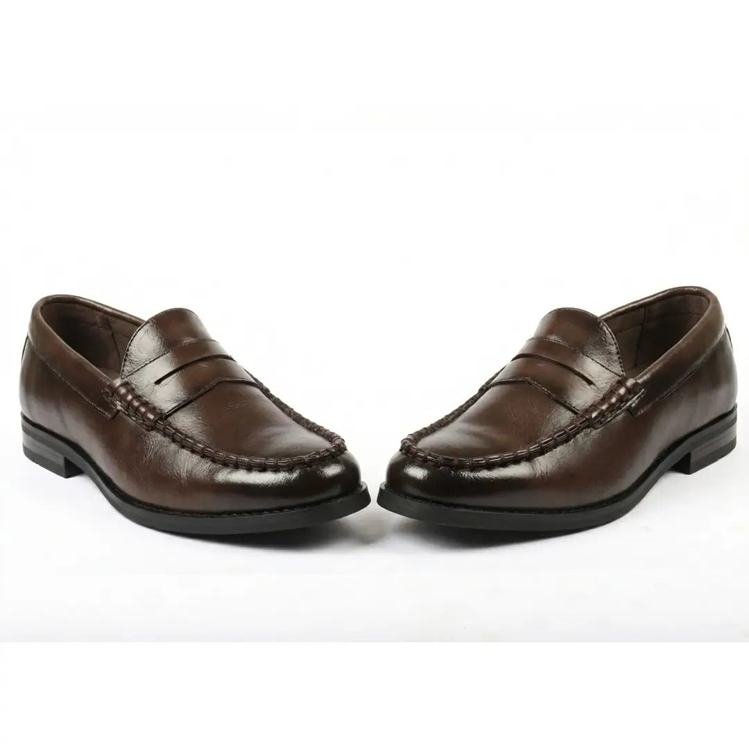 Klassiska Penny PU-läderloafers för män