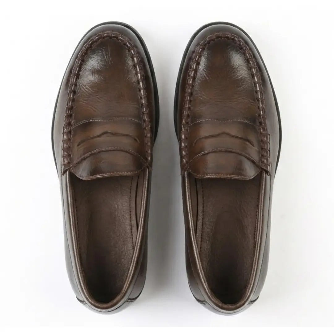 Klassiska Penny PU-läderloafers för män