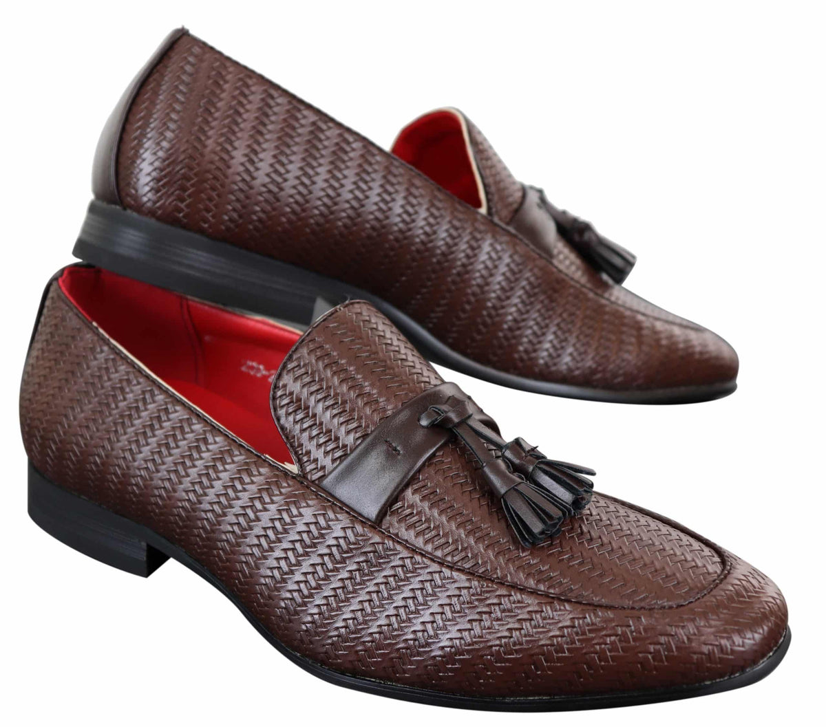 Klassiska loafers i PU-läder med tofsar