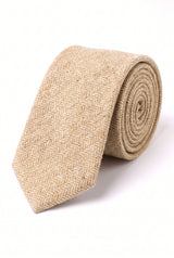 Herrslips i tweed i ullblandning med krämfärg