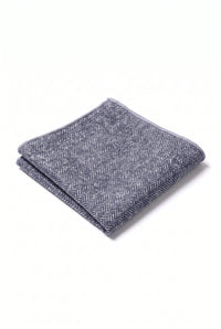 Herrnäsduk i grå tweed och ullblandning