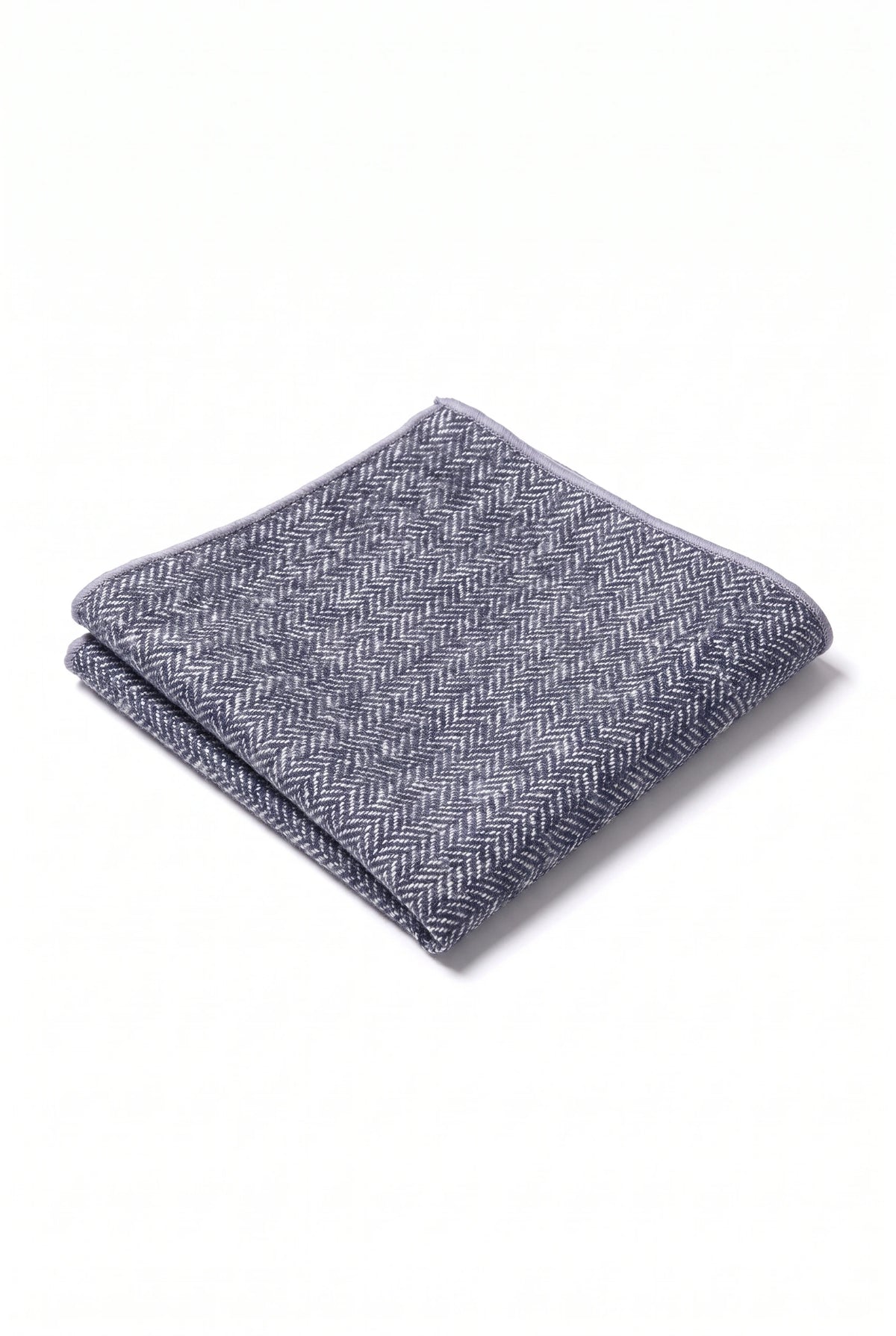 Herrnäsduk i grå tweed och ullblandning