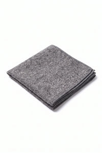 Herrnäsduk i grå tweed och ullblandning